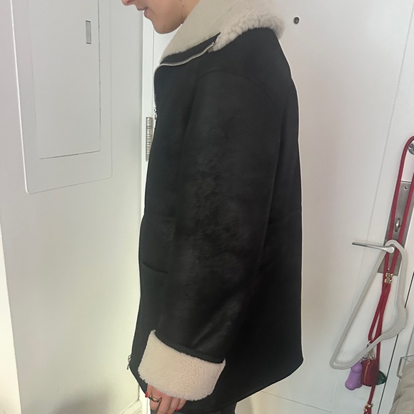 Mango - Double Sided Shearling Jacket - Picture 5 of 5